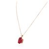 Image 8 : 14KT Rose Gold 8.12ct Ruby and Diamond Pendant With Chain