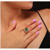 Image 2 : 18KT Yellow Gold 2.63ct Emerald and Diamond Ring