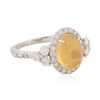 Image 4 : 14KT White Gold 2.59ct Opal and Diamond Ring