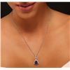 Image 1 : 14KT Two-Tone Gold 2.72ct Tanzanite and Diamond Pendant With Chain