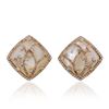 Image 1 : 14KT Rose Gold 2.41ctw Mother of Pearl and Diamond Earrings