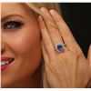 Image 5 : 14KT White Gold 3.69ct Tanzanite and Diamond Ring