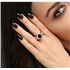 Image 2 : 14KT Yellow Gold 4.15ct Sapphire and Diamond Ring
