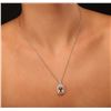 Image 1 : 14KT Two-Tone Gold 2.02ct Morganite and Diamond Pendant With Chain