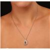 Image 2 : 14KT Two-Tone Gold 2.02ct Morganite and Diamond Pendant With Chain