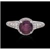 Image 3 : 18KT White Gold 1.63ct Ruby and Diamond Ring