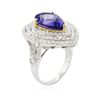 Image 6 : 14KT Two-Tone Gold 5.47ct Tanzanite and Diamond Ring