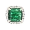 Image 3 : 14KT White Gold 7.77ct Emerald and Diamond Ring