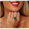 Image 5 : 14KT White Gold 7.77ct Emerald and Diamond Ring
