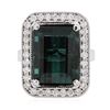 Image 3 : 14KT White Gold 11.30ct Tourmaline and Diamond Ring