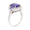 Image 7 : 14KT White Gold 3.94ctw Tanzanite and Diamond Ring
