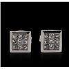 Image 3 : 14KT White Gold 0.69ctw Diamond Earrings