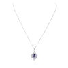 Image 3 : 14KT White Gold 2.28ct Tanzanite and Diamond Pendant With Chain
