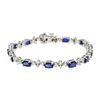 Image 3 : 14KT White Gold 8.58ctw Sapphire and Diamond Bracelet