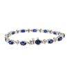 Image 4 : 14KT White Gold 8.58ctw Sapphire and Diamond Bracelet