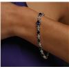 Image 6 : 14KT White Gold 8.58ctw Sapphire and Diamond Bracelet