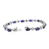Image 7 : 14KT White Gold 8.58ctw Sapphire and Diamond Bracelet