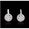 Image 3 : 14KT White Gold 1.86ctw Diamond Earrings