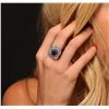 Image 2 : 14KT White Gold 4.29ct Tanzanite and Diamond Ring