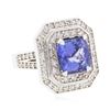 Image 4 : 14KT White Gold 4.29ct Tanzanite and Diamond Ring