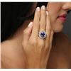Image 5 : 14KT Two-Tone 4.50ct Tanzanite and Diamond Ring