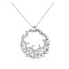 Image 4 : 14KT White Gold 3.14ctw Diamond Pendant With Chain