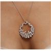 Image 5 : 14KT White Gold 3.14ctw Diamond Pendant With Chain