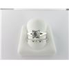 Image 1 : 133-17036:18K white gold diamond engagement ring;.