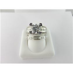 133-17262:14k white gold diamond engagement ring