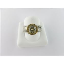135-13729:14K white and yellow gold diamond ring