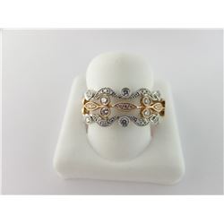 160-21058:14K white and rose gold diamond ring
