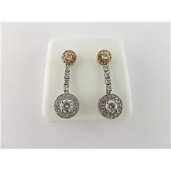 176-16581:14K white and rose gold earrings