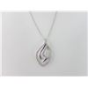 Image 1 : 186-17647:14K white gold diamond pendant and chain