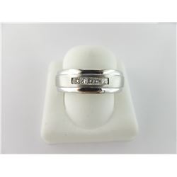 193-15093:14K white gold gents diamond band