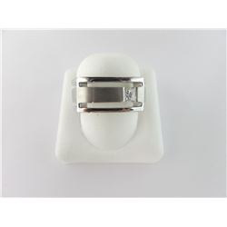 193-15955:14K white gold gents diamond ring