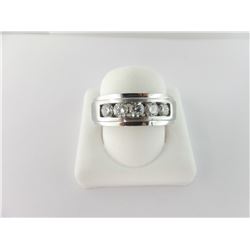 193-15985:14K white gold gents diamond band