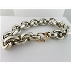 472-15960:18K rose gold and silver bracelet