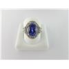 Image 1 : 654-10124:18K white gold tanzanite & diamond ring