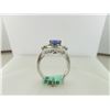Image 2 : 654-10124:18K white gold tanzanite & diamond ring