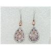 Image 1 : 176-17022:18K white & rose gold pink earrings