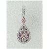 Image 1 : 186-17177:18K white and rose gold pink pendant