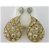 Image 1 : 176-17549:18K white & yellow gold diamond earrings