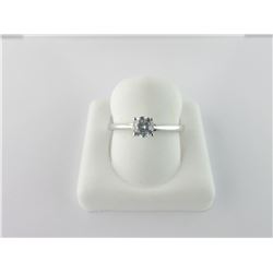 103-11214:10K white gold diamond solitaire ring