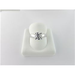 106-12442:14K white gold diamond solitaire ring