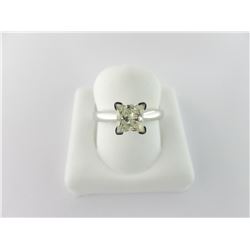 116-11834:18K white gold diamond solitaire ring