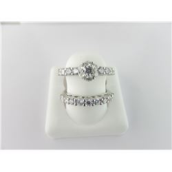 133-16235:18K white gold diamond engagement ring