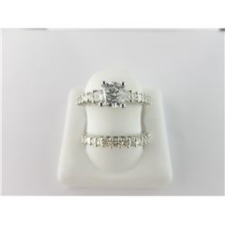 133-16880:14K white gold diamond engagement ring