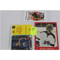 2 WAYNE GRETZKY CARDS & NAIL YAKUPOV CARD