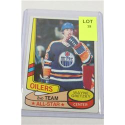 WAYNE GRETZKY 2ND YEAR ALL STAR CARD