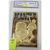 Image 1 : MICKEY MANTLE SIGNATURED LIMITED EDITION 23K GOLD